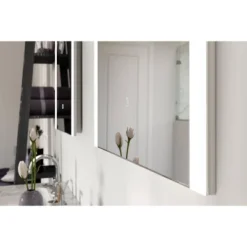 24"x30" Premium Lumen Single Frameless Fixed Color Temp LED Wall Mirror With Anti Fog Glass - Tosca