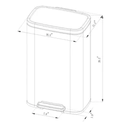 45L Rectangular Step Trash Can - Brightroom™ 11 45L Rectangular Step Trash Can - Brightroom™ -Lunara Bath Store GUEST 4a2ac669 6c4c 4843 a3d3 992611e508bc