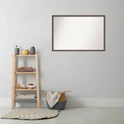 37" X 25" Non-Beveled Hardwood Wedge Wood Bathroom Wall Mirror Mocha Brown - Amanti Art 13 37" X 25" Non-Beveled Hardwood Wedge Wood Bathroom Wall Mirror Mocha Brown - Amanti Art -Lunara Bath Store GUEST 4fc10590 d7b4 45d4 8b34 f0990773ead8