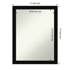 Black Museum Non-Beveled Wood Bathroom Wall Mirror -Lunara Bath Store GUEST 51096cce f3b9 47c6 81a8 b0052eb3fffd