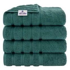 American Soft Linen 4 Pack Bath Towel Set, 100% Cotton, 27 Inch By 54 Inch Bath Towels For Bathroom -Lunara Bath Store GUEST 528e6b1d c3a8 4878 920f 22c0fa43fdfa