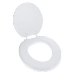 Clorox Wiggle Free Round Soft Cushion Toilet Seat With Easy-Off Hinges Â