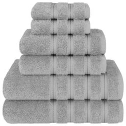 American Soft Linen 6 Piece Towel Set, 100% Cotton Bath Towels For Bathroom -Lunara Bath Store GUEST 58870e59 4f09 4e47 96ac a662b1da58df