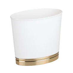 MDesign Oval Slim Plastic Small Trash Can Wastebasket -Lunara Bath Store GUEST 5e7c6cee de1f 4928 8f93 491bd88fa3f1