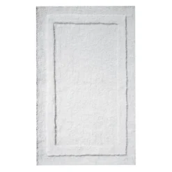 34"x21" Spa Solid Bath Rug Gray - IDESIGN