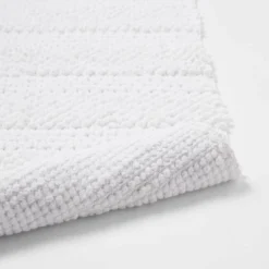 20"x32" Knit Striped Chenille Bath Rug Fringe White - Threshold™ 7 20"x32" Knit Striped Chenille Bath Rug Fringe White - Threshold™ -Lunara Bath Store GUEST 6239af6f a180 4d02 b1e9 c8e4e3c6d71f
