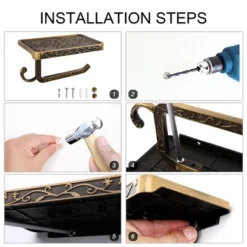 Unique Bargains Wall Mounted With Phone Shelf Waterproof Tissue Fixed Toilet Paper Holders -Lunara Bath Store GUEST 62f3dbe6 45bd 4756 9c50 0ec6f71741bd