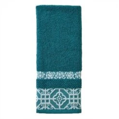 2pk Vern Yip Floral Lanterns Hand Towel Teal Green - SKL Home