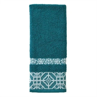 2pk Vern Yip Floral Lanterns Hand Towel Teal Green - SKL Home 3 2pk Vern Yip Floral Lanterns Hand Towel Teal Green - SKL Home