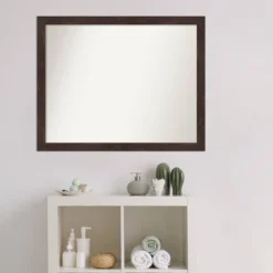 31" X 25" Non-Beveled Fresco Wood Bathroom Wall Mirror Dark Walnut Brown - Amanti Art 13 31" X 25" Non-Beveled Fresco Wood Bathroom Wall Mirror Dark Walnut Brown - Amanti Art -Lunara Bath Store GUEST 63a55942 0841 4b2b a84a fa729e806e68