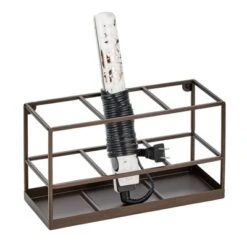 MDesign Steel Wall Mounted Bathroom Hair Care Storage Organizer Basket -Lunara Bath Store GUEST 64b6e92d fc7d 4620 8d56 e4fdc210f8aa