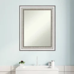 23" X 29" Non-Beveled Salon Silver Bathroom Wall Mirror - Amanti Art 16 23" X 29" Non-Beveled Salon Silver Bathroom Wall Mirror - Amanti Art -Lunara Bath Store GUEST 64bcdfa6 881c 4941 8d85 5b96380cb423