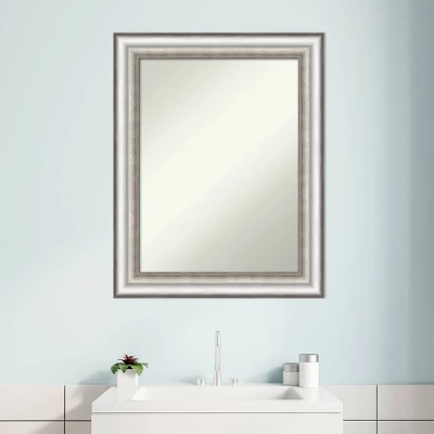 23" X 29" Non-Beveled Salon Silver Bathroom Wall Mirror - Amanti Art 9 23" X 29" Non-Beveled Salon Silver Bathroom Wall Mirror - Amanti Art - Image 7