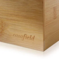 Casafield Bamboo Waste Basket, Rectangular Narrow Trash Can For Bathroom, Bedroom, Office -Lunara Bath Store GUEST 6535aa27 078b 43c6 98a1 c98a1825596a