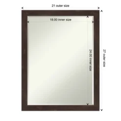 Amanti Art Fresco Petite Bevel Wood Bathroom Wall Mirror -Lunara Bath Store GUEST 673e0e3e fc2b 4afa a141 e2711ba21166