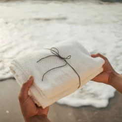 Anact Hemp And Organic Cotton Fast Drying Bath Towel 2pk -Lunara Bath Store GUEST 67874458 9ad9 4da2 98b1 83216a3c1a83