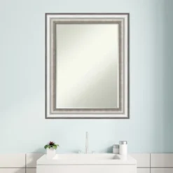 Amanti Art Salon Silver Petite Bevel Bathroom Wall Mirror 29.25 X 23.25 In. 13 Amanti Art Salon Silver Petite Bevel Bathroom Wall Mirror 29.25 X 23.25 In. -Lunara Bath Store GUEST 693542d3 de00 4bc6 8b14 7625871efc74