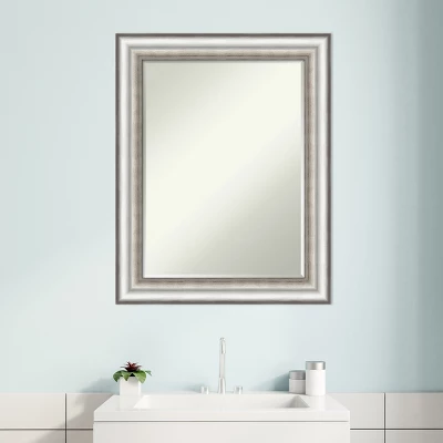 Amanti Art Salon Silver Petite Bevel Bathroom Wall Mirror 29.25 X 23.25 In. 7 Amanti Art Salon Silver Petite Bevel Bathroom Wall Mirror 29.25 X 23.25 In. - Image 5