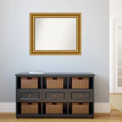 34" X 28" Non-Beveled Parlor Bathroom Wall Mirror Gold - Amanti Art -Lunara Bath Store GUEST 698d4be6 5002 4bae ace8 c02fa79e129d