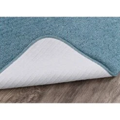 2pc Cabernet Washable Nylon Bathroom Rug Set Basin Blue - Garland Rug -Lunara Bath Store GUEST 6b345f67 19c1 4735 a227 e4aefc8d36e6