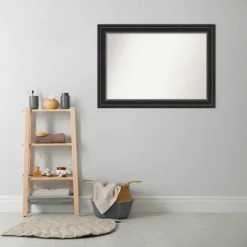 42" X 30" Non-Beveled Ridge Black Bathroom Wall Mirror - Amanti Art 15 42" X 30" Non-Beveled Ridge Black Bathroom Wall Mirror - Amanti Art -Lunara Bath Store GUEST 6b79e889 eeb2 4bca 8630 0cbcbbcabdfe