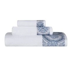Medallion Ultra-Soft Cotton Highly Absorbent 3 Piece Jacquard Towel Set By Blue Nile Mills -Lunara Bath Store GUEST 6bf23e5a fb10 494c adcc d2a54484f043