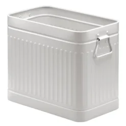 MDesign Metal Rectangle Trash Can Wastebasket, Garbage Bin, Handles -Lunara Bath Store GUEST 6c9e215d 8b9c 4a96 9a08 9163f4b7c998