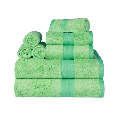 8 Piece Assorted Bath Towel Set, Rayon From Bamboo And Cotton, Ultra-Soft Plush Quick Drying, Solid Terry Towels With Dobby Border By Blue Nile Mills 13 8 Piece Assorted Bath Towel Set, Rayon From Bamboo And Cotton, Ultra-Soft Plush Quick Drying, Solid Terry Towels With Dobby Border By Blue Nile Mills - Image 11