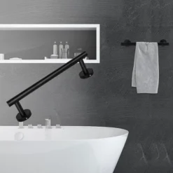 Unique Bargains Towel Bar Wall Mounted Stainless Steel Towel Hanger For Bathroom Stainless Steel Shower Caddies 1 Pc -Lunara Bath Store GUEST 6dbdf2c2 6f8c 4a95 9d5c 7038889c7a93