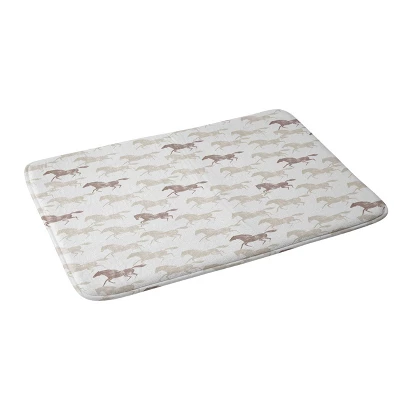 Little Arrow Design Co. Wild Horses Heavy Memory Foam Bath Mat Tan - Deny Designs 3 Little Arrow Design Co. Wild Horses Heavy Memory Foam Bath Mat Tan - Deny Designs