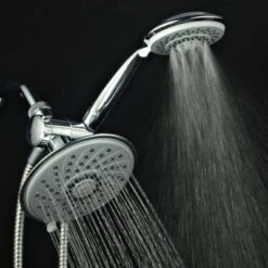 Aqua Dance 3 Way Rainfall Combo Showerhead Chrome - HoteSpa -Lunara Bath Store GUEST 721dddbc 5b33 4900 aa59 04b35aeb15f6