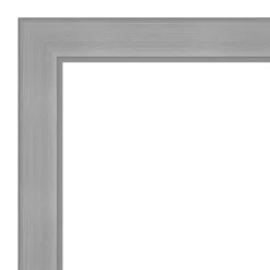 Amanti Art Vista Brushed Nickel Petite Bevel Bathroom Wall Mirror 28.25 X 22.25 In.