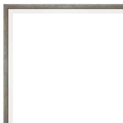 27" X 27" Non-Beveled Lucie Wood Bathroom Wall Mirror Silver - Amanti Art 4 27" X 27" Non-Beveled Lucie Wood Bathroom Wall Mirror Silver - Amanti Art - Image 2