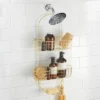 MDesign Steel Metal Curved Bathroom/Shower 2-Tier Caddy With Baskets -Lunara Bath Store GUEST 752e2b7b 77c4 4d4e 83b0 4a5c3001049a