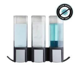 Clever Three Chamber Wall Mount Soap And Shower Dispenser Black/Chrome - Better Living Products 11 Clever Three Chamber Wall Mount Soap And Shower Dispenser Black/Chrome - Better Living Products -Lunara Bath Store GUEST 785ef92b 0205 4fa9 9863 3b298ed04ea3