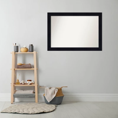 40" X 28" Non-Beveled Shiplap Navy Wood Bathroom Wall Mirror - Amanti Art 6 40" X 28" Non-Beveled Shiplap Navy Wood Bathroom Wall Mirror - Amanti Art - Image 4