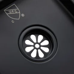 Built Industrial 5.8-Inch Stainless Steel Square Shower Drain Cover For Bathrooms, Showers, And Sinks, Floor Drain With 2 In Bottom Outlet Matte Black -Lunara Bath Store GUEST 78a761a5 6259 4d88 b32b 1f0e8b0ddc27