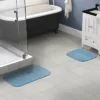 2pc Cabernet Washable Nylon Bathroom Rug Set Basin Blue - Garland Rug -Lunara Bath Store GUEST 79842d1e 19c3 42d7 8f63 d0789c32643b