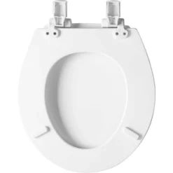 Kendall Never Loosens Round Enameled Wood Toilet Seat With Easy Clean And Slow Close Hinge White - Mayfair By Bemis -Lunara Bath Store GUEST 7d1919f8 ccfe 4607 9843 c04492d556cd