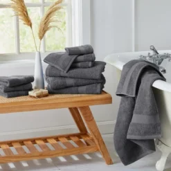 Market & Place Cotton Quick Dry Ribbed 6-Piece Bath Towel Set -Lunara Bath Store GUEST 7d1b4e5c 1573 4ad4 a0d6 c37306956880