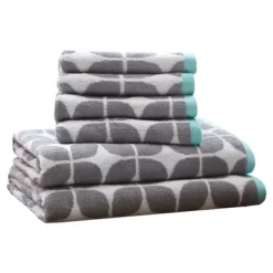 6pc Cotton Jacquard Bath Towel Set -Lunara Bath Store GUEST 7d38a70c f01e 4f62 b1d9 d86af9bdd07f