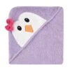 Luvable Friends Baby Girl Cotton Animal Face Hooded Towel, Purple Penguin, One Size -Lunara Bath Store GUEST 805aaf2b 434d 45e4 97d4 5401015272f5