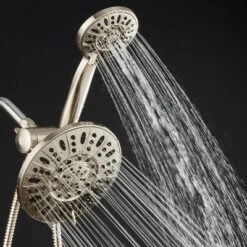 7" 48 Setting High Pressure Luxury Three-Way Rainfall/Handheld Shower Head Combo - AquaDance -Lunara Bath Store GUEST 81280891 1a9b 449b a34d 296508387eee