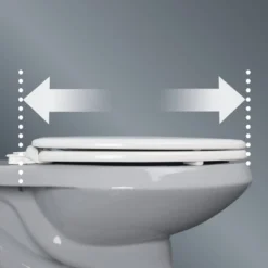 Kendall Never Loosens Round Enameled Wood Toilet Seat With Easy Clean And Slow Close Hinge White - Mayfair By Bemis -Lunara Bath Store GUEST 818556a5 ac6b 4d2d a146 0f772ca40f4a