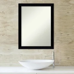 Black Museum Non-Beveled Wood Bathroom Wall Mirror -Lunara Bath Store GUEST 82ab1f70 ce93 4c28 b01a b8bb783a850c