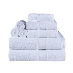 8 Piece Assorted Bath Towel Set, Rayon From Bamboo And Cotton, Ultra-Soft Plush Quick Drying, Solid Terry Towels With Dobby Border By Blue Nile Mills 28 8 Piece Assorted Bath Towel Set, Rayon From Bamboo And Cotton, Ultra-Soft Plush Quick Drying, Solid Terry Towels With Dobby Border By Blue Nile Mills -Lunara Bath Store GUEST 83e1dbdb 00fc 4bd3 92cd bf5376ce56e1