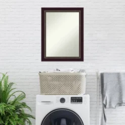 22" X 28" Non-Beveled Signore Bronze Wood Bathroom Wall Mirror - Amanti Art -Lunara Bath Store GUEST 868769ad 3768 4ca0 8192 aaa693459243