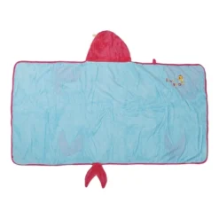 Unique Bargains Soft Absorbent Coral Fleece Hooded Towel For Bathroom Classic Design 53"x31" Light Blue 1 Pc -Lunara Bath Store GUEST 8b1bc3f5 368f 4196 af50 8899e33a505f