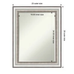 Amanti Art Salon Silver Petite Bevel Bathroom Wall Mirror 29.25 X 23.25 In. 11 Amanti Art Salon Silver Petite Bevel Bathroom Wall Mirror 29.25 X 23.25 In. -Lunara Bath Store GUEST 8bc3ae89 a4ec 4b5d 8239 de7137b1aa32