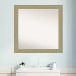 30" X 30" Non-Beveled Mosaic Bathroom Wall Mirror Gold - Amanti Art 17 30" X 30" Non-Beveled Mosaic Bathroom Wall Mirror Gold - Amanti Art -Lunara Bath Store GUEST 8f8a74ce 97cd 4932 8594 ffa6c9c0ef8d